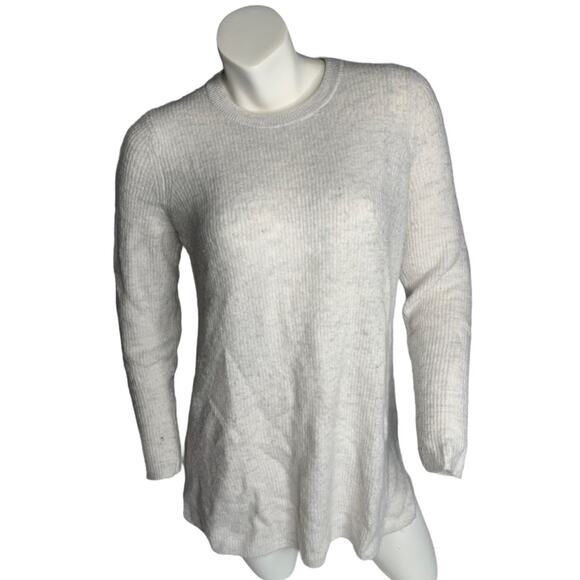 Old Navy maternity small heather white ribbed knit sweater pregnancy - Picture 1 of 5